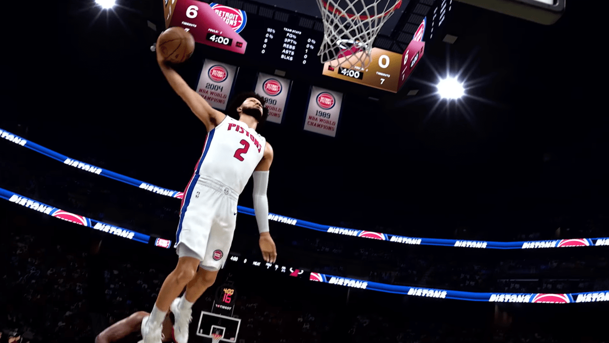NBA 2K26 dunk animation